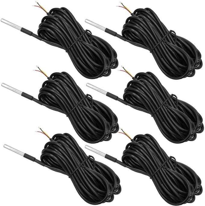 Digitale Temperatuur Sensor met 5 m Kabel - Roestvrijstalen Waterdichte Sensor voor Precisie Metingen en Arduino Compatibiliteit
