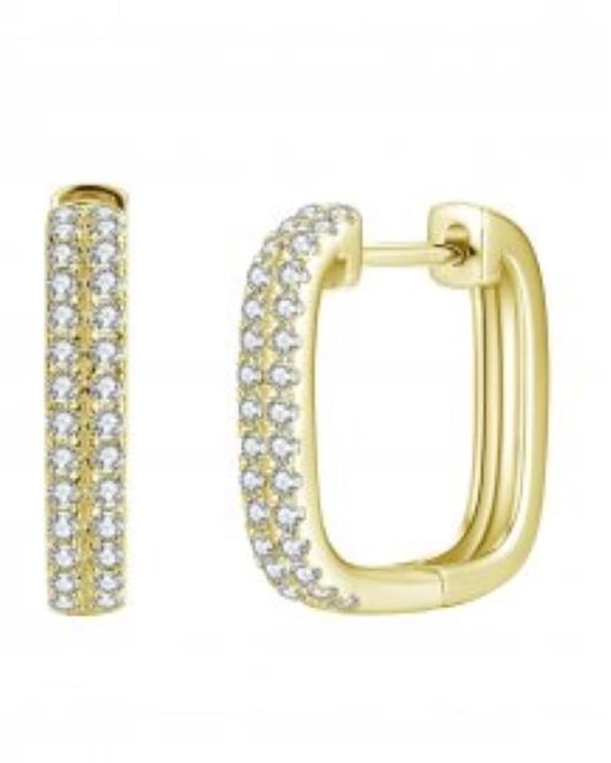 Small Hoops Diamond Gold 14K
