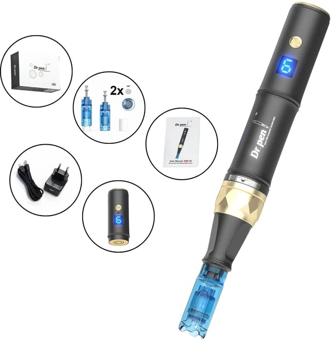 Dr. Pen A8S - Dermapen - 18 Naalden - 2 Naaldcartridges - Microneedling - Gezicht En Lichaam