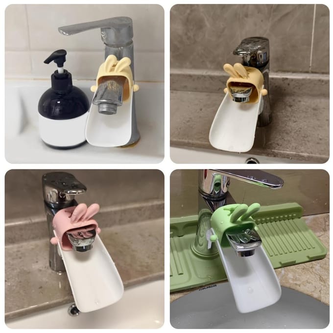 Extension de Robinet en Forme de U pour une Utilisation Pratique - Fabriquée en Plastique, Idéale pour les Robinets d'Évier de Cuisine vert