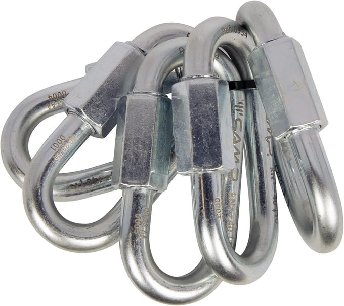 Set van 5 Ovale Karabijnhaken - Quick Link - Staal 8mm