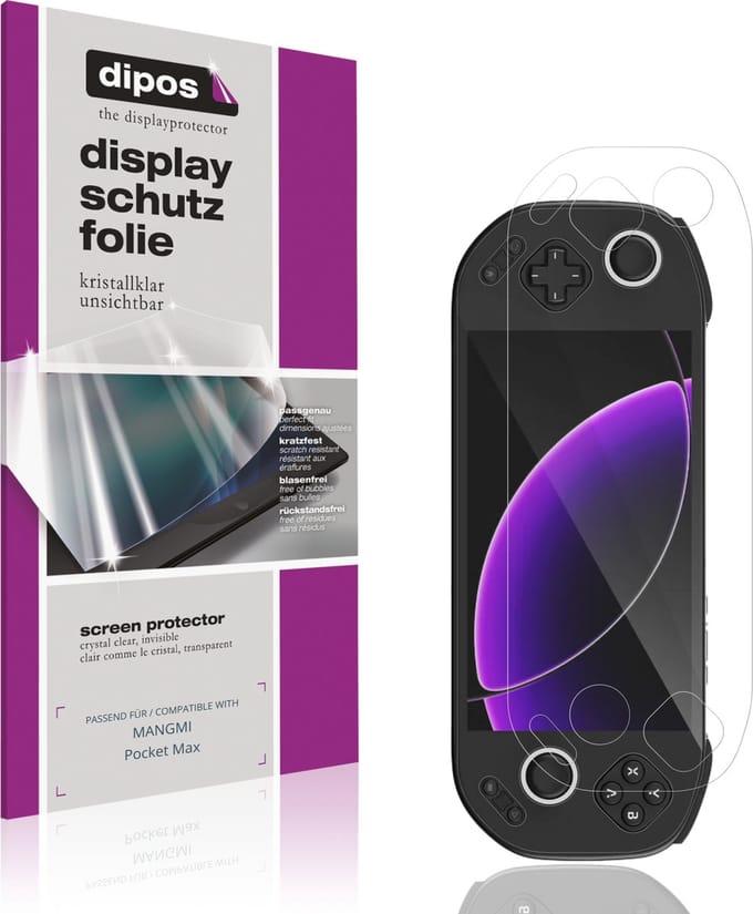 dipos – 2x Beschermfolie geschikt voor MANGMI Pocket Max | Krasbestendige & heldere Screenprotector Ultra-Thin