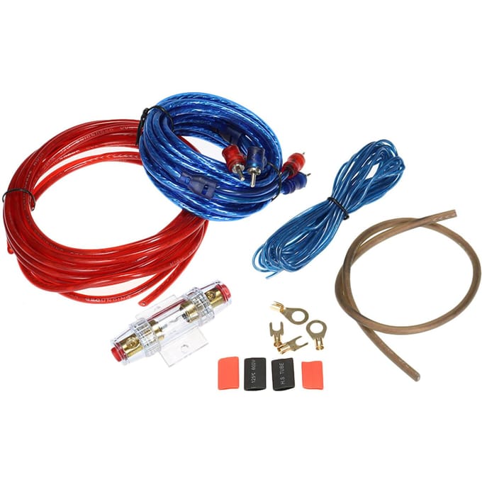 1200 W Car Audio Subwoofer Versterker Installatiekit AMP RCA Bedradingsset Kabel Zekeringhouder Draad Kabel blue