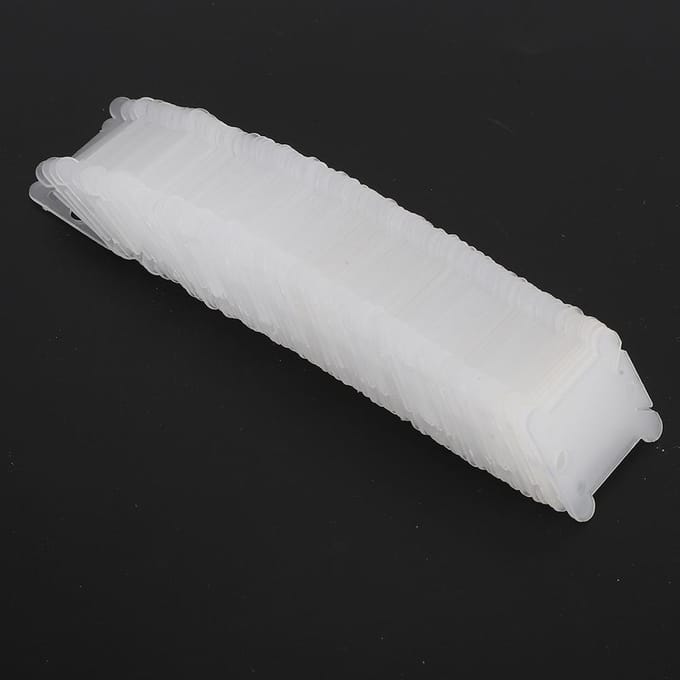 100 Stuks Kruissteek Wikkelbord Plastic Garenopwinder Plaat DIY Naaiben Accessoires white
