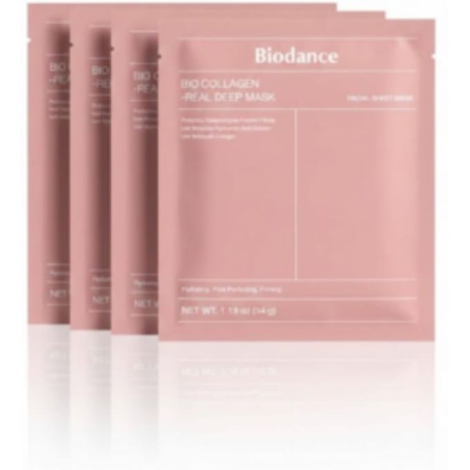 BIODANCE Bio Collageen Real Deep Mask Verstevigend Hydraterend Hydrogel Gezichtsmasker 34g x 4 Vel beige