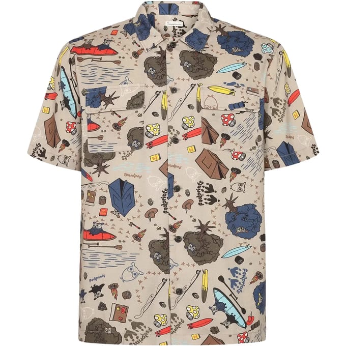 Shirt KnowledgeCotton Apparel Structured AOP GOTS/Vegan