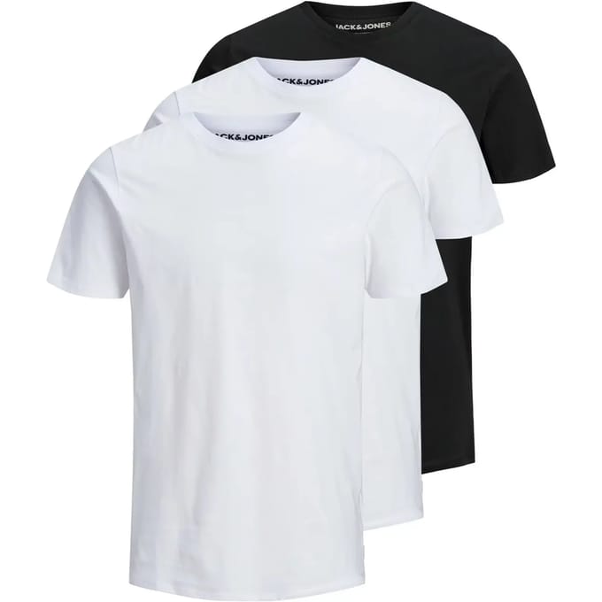 JACK & JONES- JJEORGANIC BASIC TEE SS O-NE 3PK MP NOOS - Heren - T-shirt