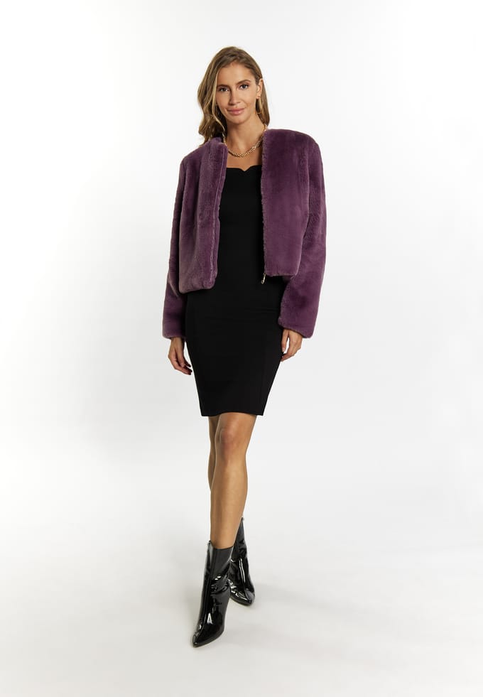 Faina Jas van imitatiebont Dames violet