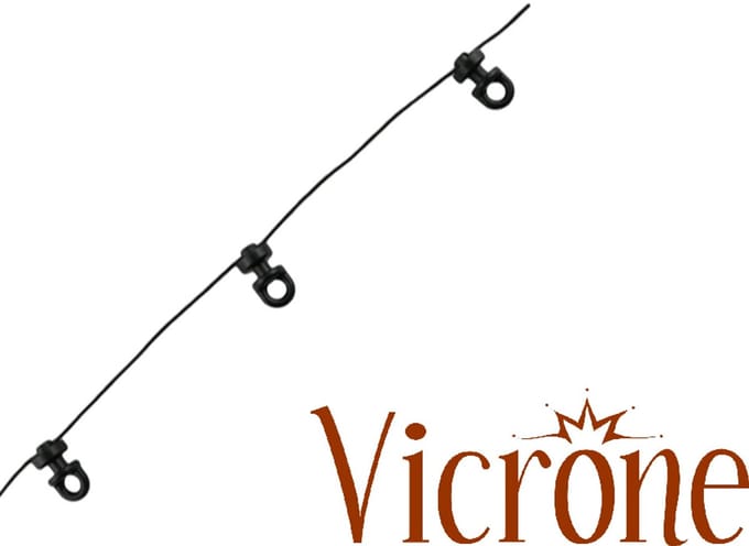 Vicrone® - Waveplooi Glijders - 3 meter wave glijders - zwart - universeel