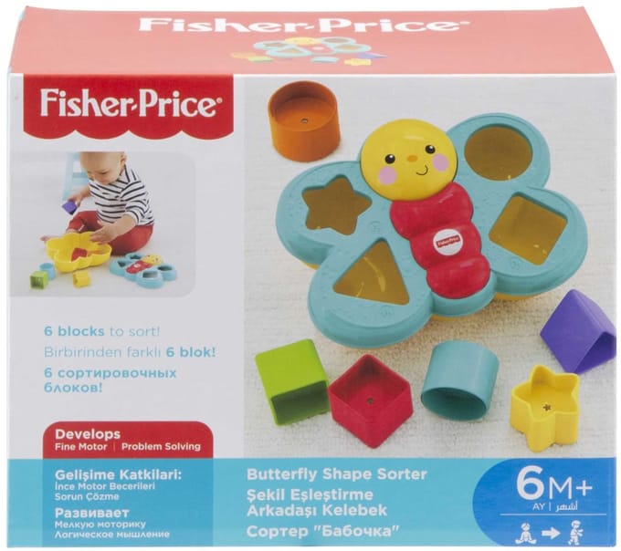 Fisher Price Vlinder vormenstoof Grijp- en bijtspeelgoed