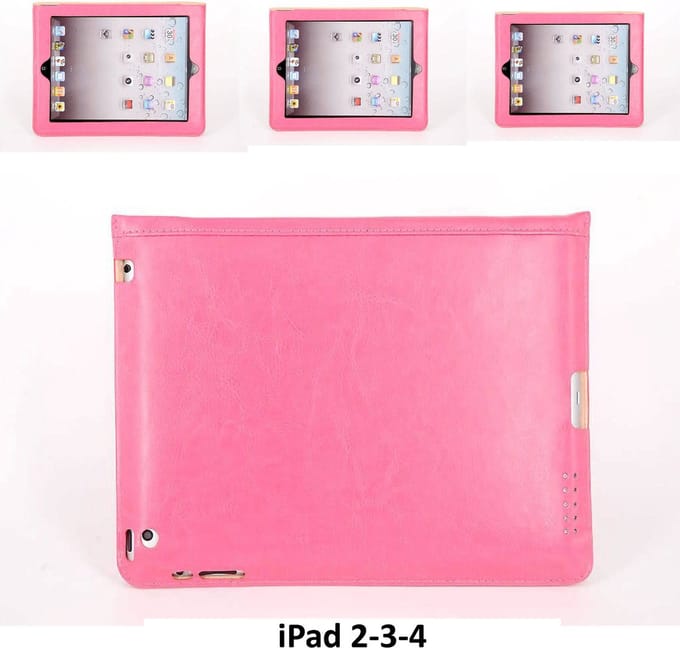 Apple iPad 2-3-4 Roze Smart Case - Book Case Tablethoes- 8719273107386