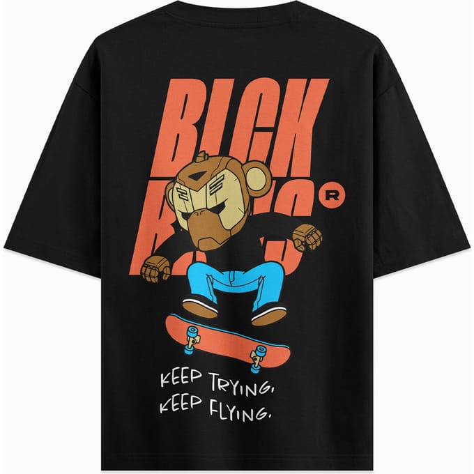 Black Bananas Kinderen Keep Flying T-shirt, Zwart