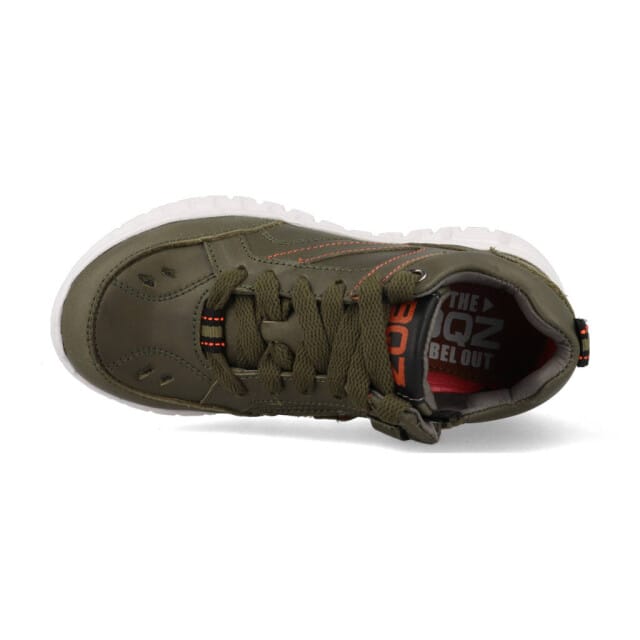Braqeez 421930-569 Jongens Lage Sneakers - Groen - Nubuck - Veters