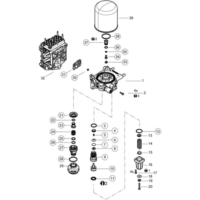 Reparatieset, luchtdroger WABCO 932 510 964 2