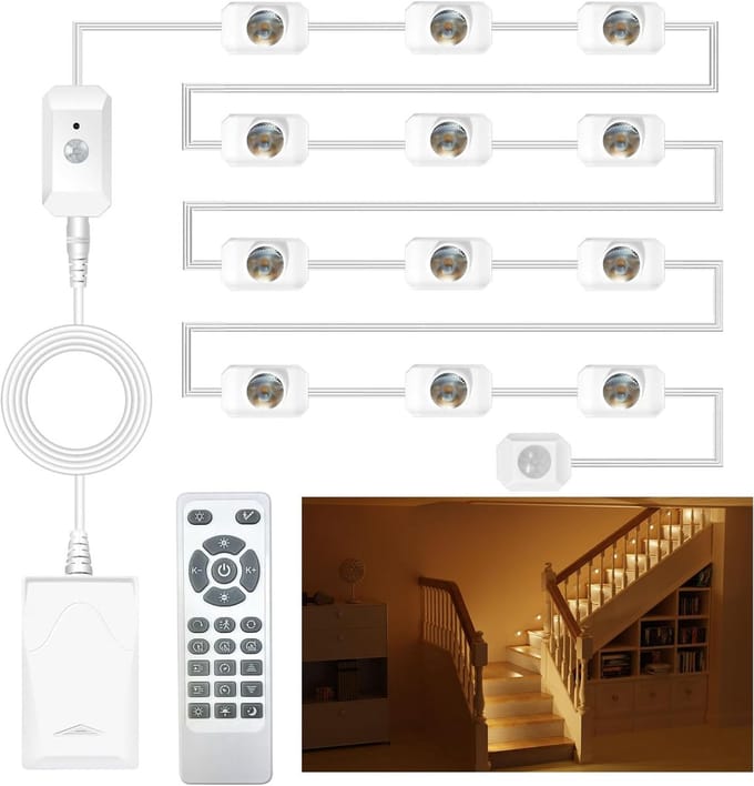 Intelligente bewegingssensor met daglichtsensor en instelbare kleurtemperatuur 3000K-6000K