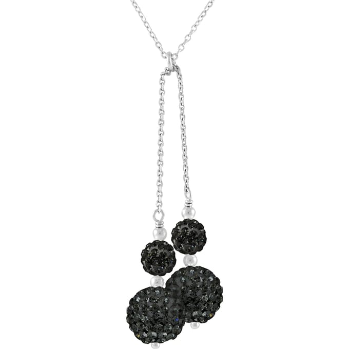 Ketting Jij en mij Crystal Preciosa Black Silver 925