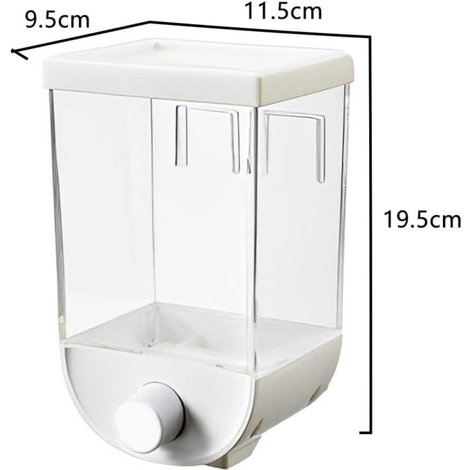 Keukenopslag Voedselorganizer Wandmontage Droogvoedsel Graandispenser Snack Graan Plastic Opbergcontainer Doos Rek voor Thuis white