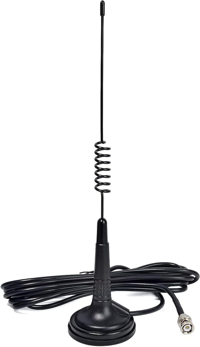 CB Antenne - Magnetische Mount - Radio Communicatie - Compacte Basis - 35 cm Lengte - Zwart