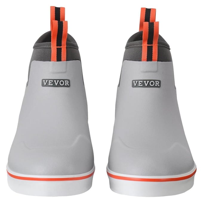 Heren Enkel Deck Boots Waterdicht Antislip Werk Regenlaarzen Maat 12 US gray