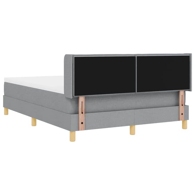vidaXL - Boxspring - bed - met - matras - Lichtgrijs - 200 - x - 160 - cm - Stof