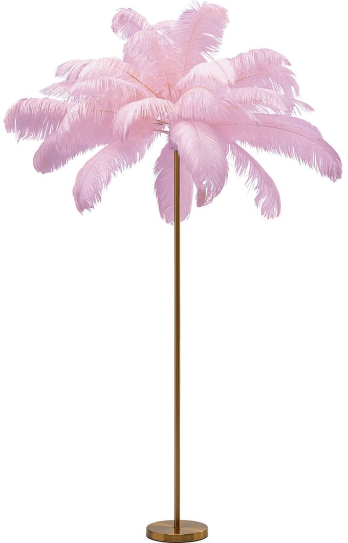 KARE Feather Palm vloerlamp met veren, pink