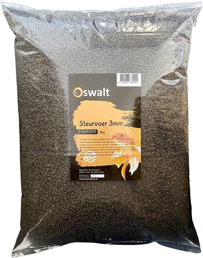 Oswalt Steurvoer - 5kg - 3mm - Vissenvoer
