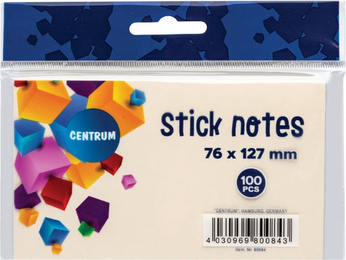 Centrum 25 Stickers 76X127 100V.geel 80084