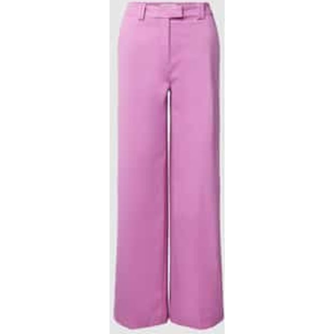 Flared stoffen broek in effen design