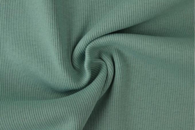 Rib boordstof - Oud groen - 1 meter - Per meter - 60cm breed