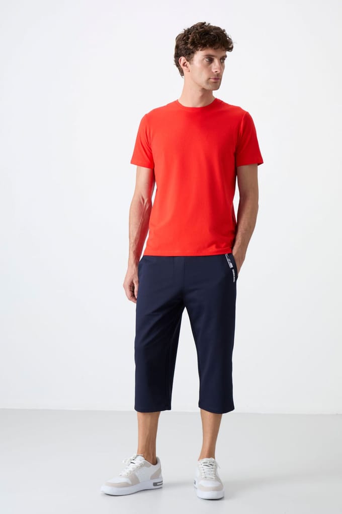 Heren Capri Shorts met Middelhoge Taille
