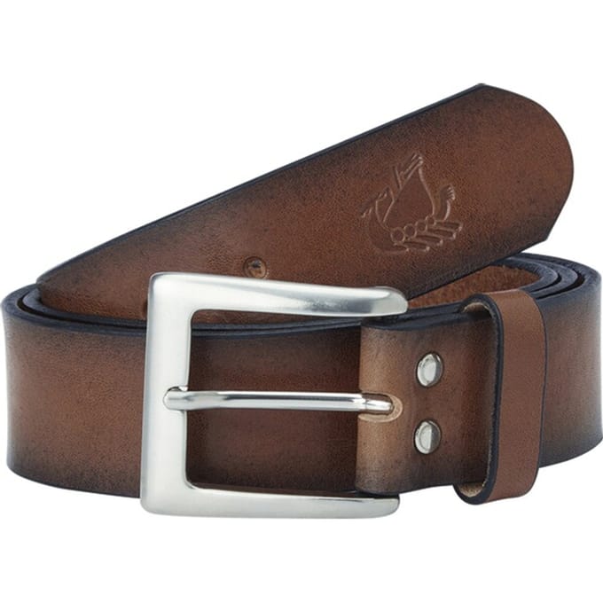 Jan Vanderstorm herren Leren Riem - 155 - lichtbruin - Plus Size