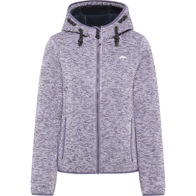 Schmuddelwedda Gebreide fleece jas fraully Dames rokerig paars melange