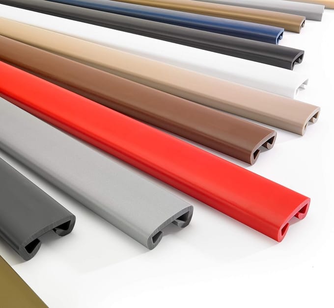 PVC Trapleuning Profiel 40x8 mm Duurzaam Donkergrijs
