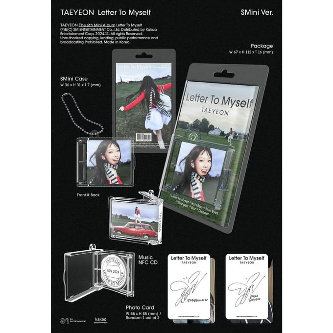 TAEYEON (SNSD) [LETTRE À MOI-MÊME] 6e MINI ALBUM MYSELF VER.