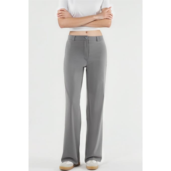 Hoge Taille Rechte Pijp Bengalin Broek