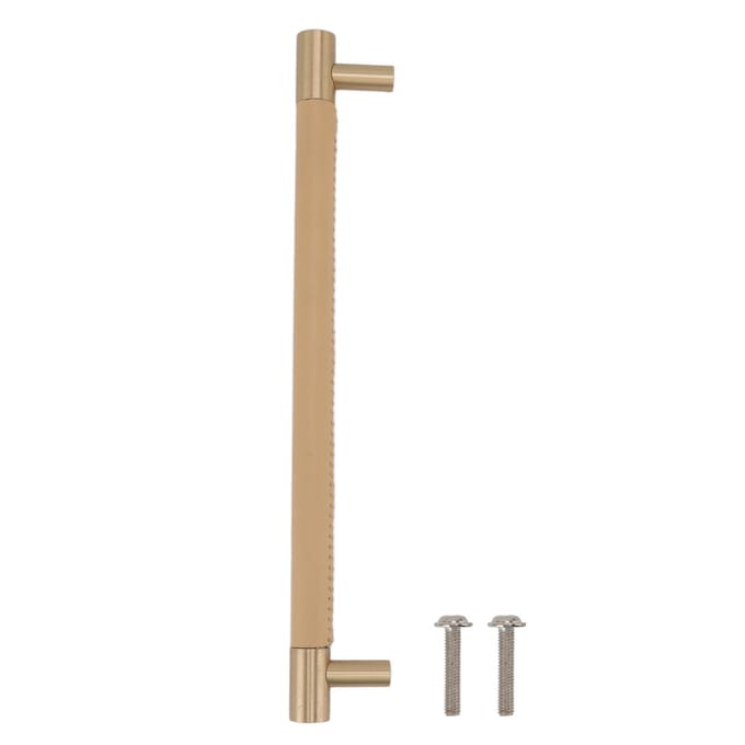 Kastdeurhandgreep 224MM Gatafstand Leer Messing Licht Luxe Kast Stang Trekhandgreep voor Thuis