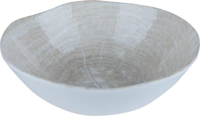 PTMD Mavry Schaal - 16 x 16 x 4 cm - Porselein - Creme