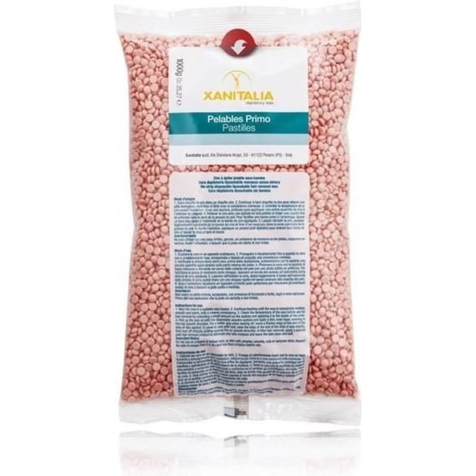 Afpelbare wax - Xanitalia - Roze - 1 kg - Hete wax zonder strip - Zonder parabenen