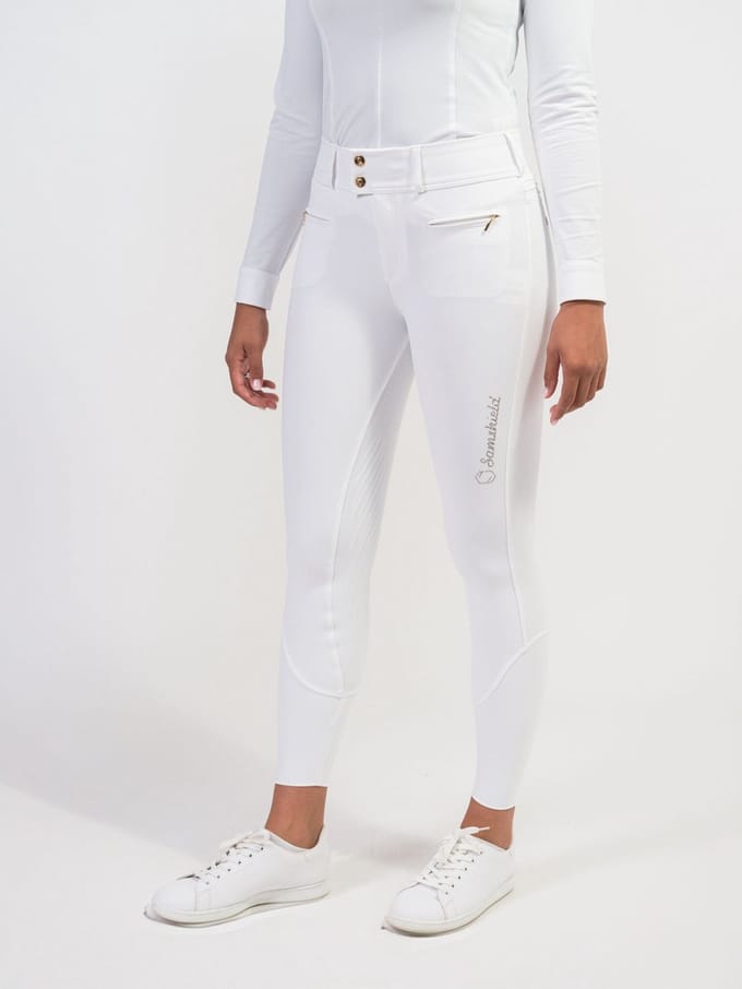 Samshield Dames Rijbroek Clara Full Grip Champagne XXL Wit