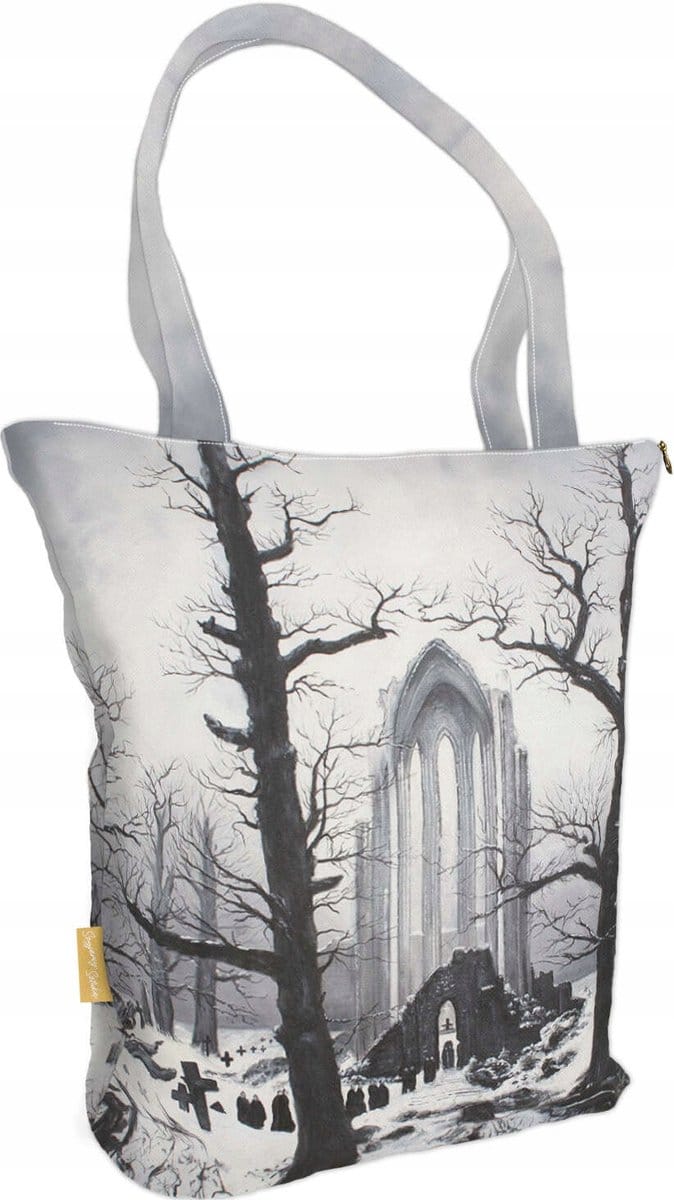 Shopper Tas Caspar David Friedrich "Begraafplaats in de sneeuw"