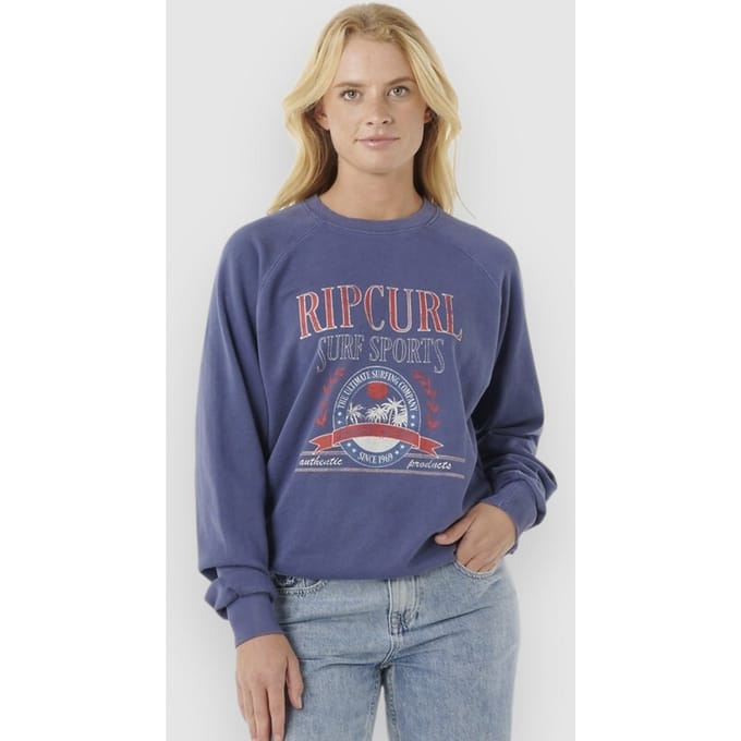 Rip Curl Surf Dept. Relaxed Raglan Crew Sweater blauw