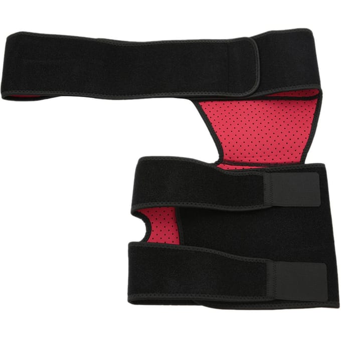 Attelle de cuisse réglable, support de hanche, protection de cuisse, protège-tibias, protection sportive blanc