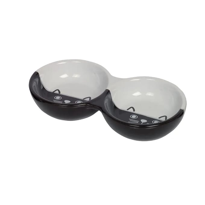 Dubbele keramische kom voor katten Nobby Pet Face