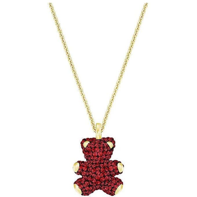 Swarovski Teddy 4D Kristal Ketting Damesketting Goud 5388876 Box (Random Color) beige