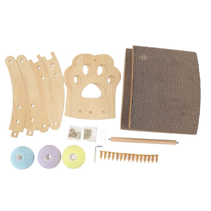 Kattenkrabplank Meubelbescherming Rust Spelen Multifunctionele Sisal Kattenkrabber voor Binnen beige