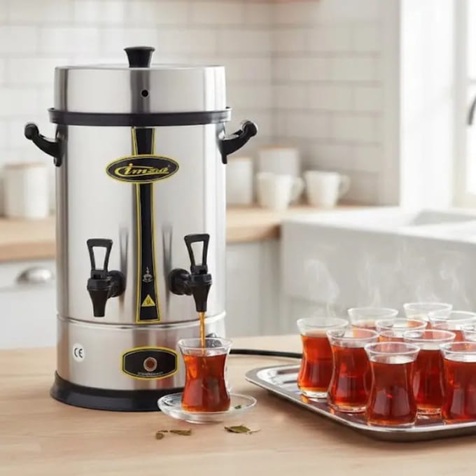 Imza theemaker – theezetapparaat – 80 bekers – warmhoudfunctie – RVS