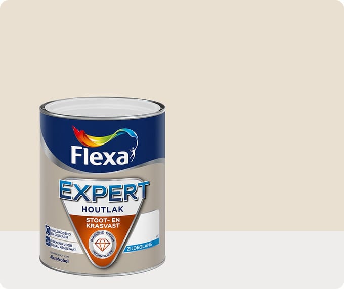 Flexa Expert Lak Zijdeglans - Creme / Ral 9001 - 0,75 liter