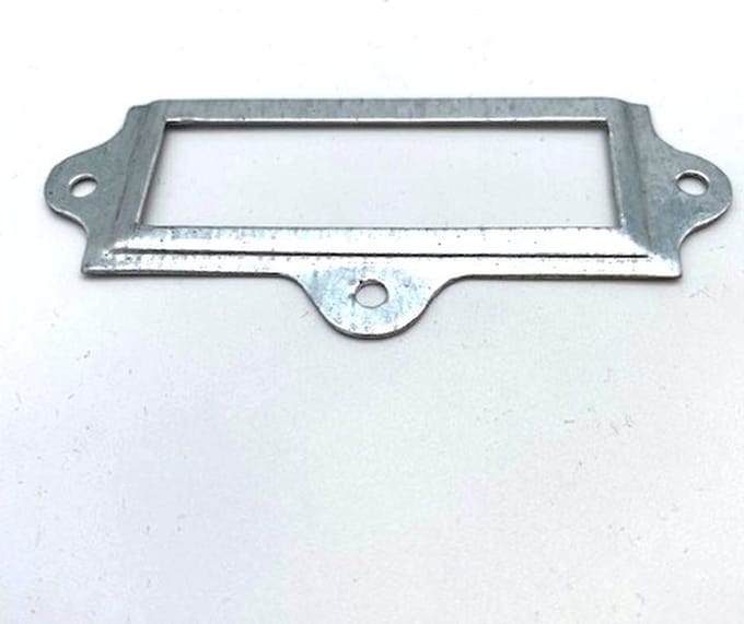 Etikethouder gegalvaniseerd ijzer 70x30mm (6 stuks)