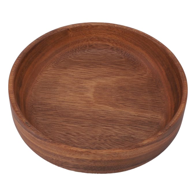 Bol de Service Fruit Collation Polyvalent Élégant Durable Bol à Salade Plat de Service pour la Maison Rond Grand L brown