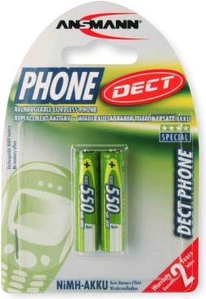 Ansmann DECT maxE HR03 Oplaadbare AAA batterij (potlood) NiMH 550 mAh 1.2 V 2 stuk(s)